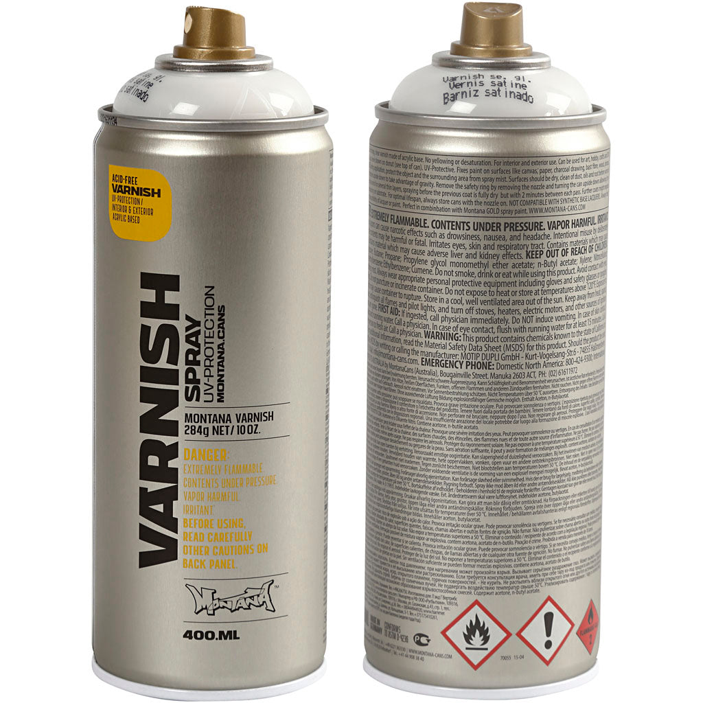 Vernis en pulvérisation du Montana, semi-brillant, 400 ml 1 boîte
