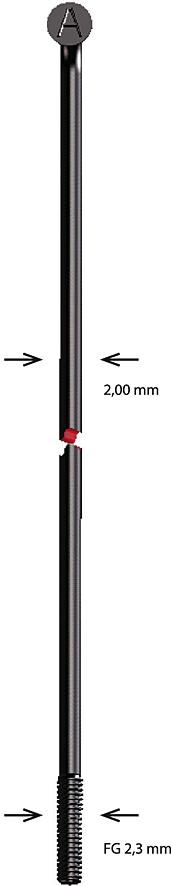 Rayon Alpina rayon acier inoxydable 2x185mm
