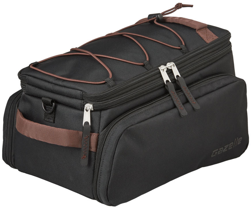 Sac de comportement de bagages de gazelle Trunkbag 31 litres brun foncé noir