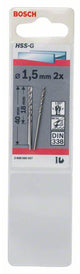 Bosch - forets à métaux hss-g, standard 1,5 x 18 x 40 mm
