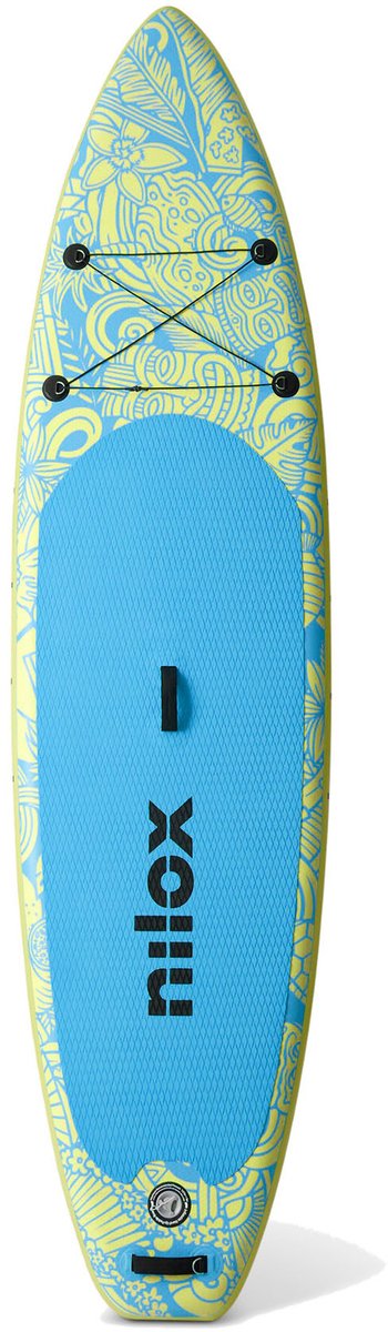 Nilox sup waikiki - dimensions 274x84x15cm - sac à dos - pagaie - pompe - cordon de sécurité - 1 palme