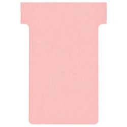 Cartes à insertion en T pour planning Atlanta carton 170g m2 60x15x85x48.5mm rose
