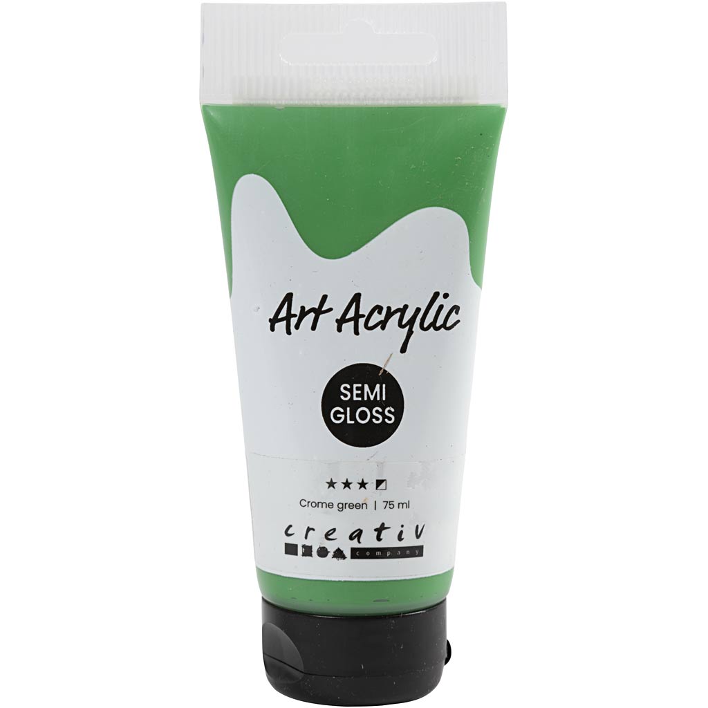 Creativ Company Pigment Art Acrylic Paint Crome Green, 75 ml