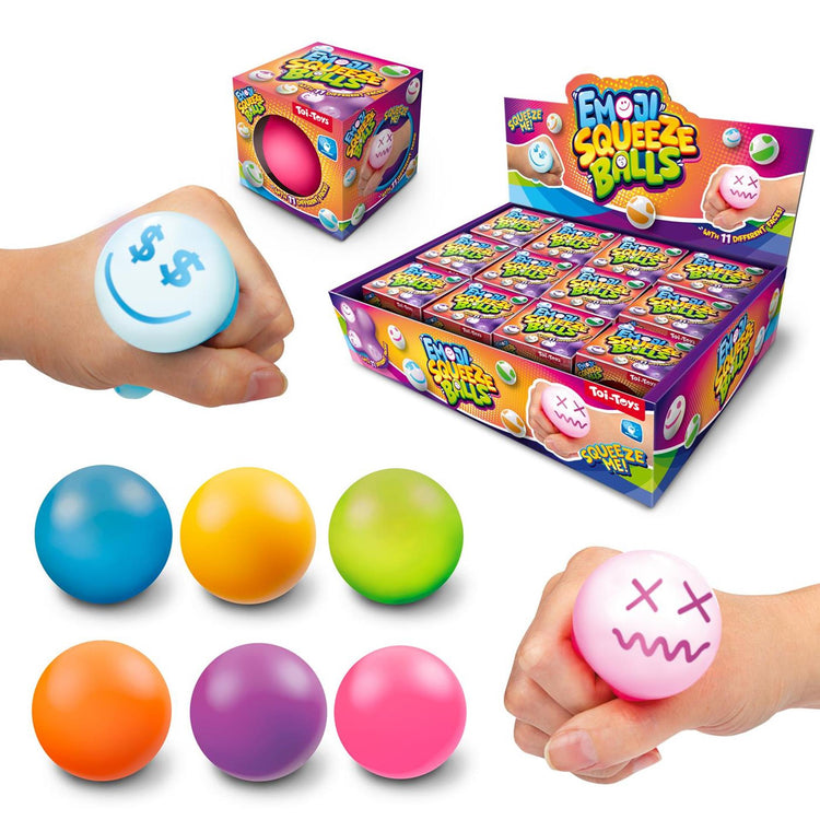 Toi-toys toi toys balle à presser emoji 6cm