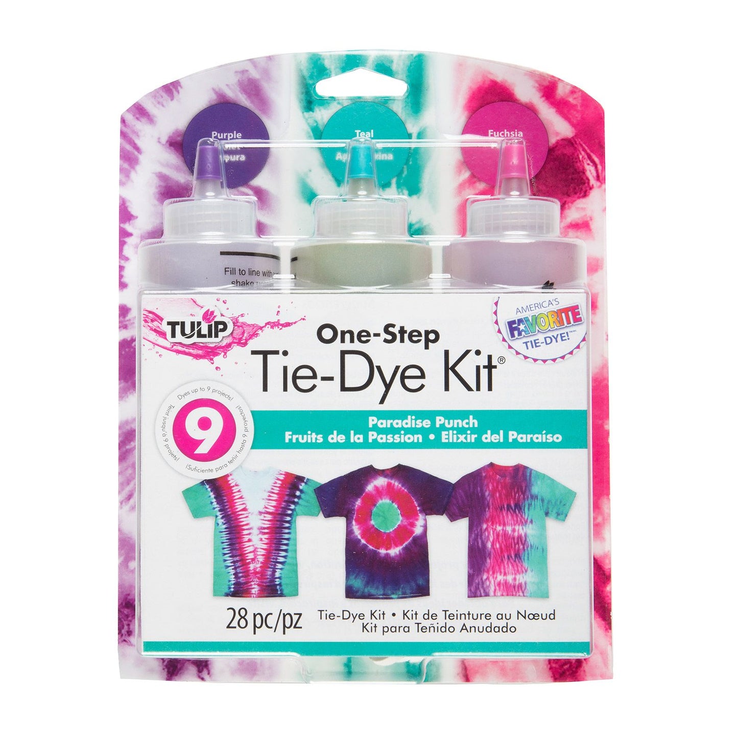 Tulipe tie-dye tulipe one-step • kit tie-dye 3 couleurs paradis