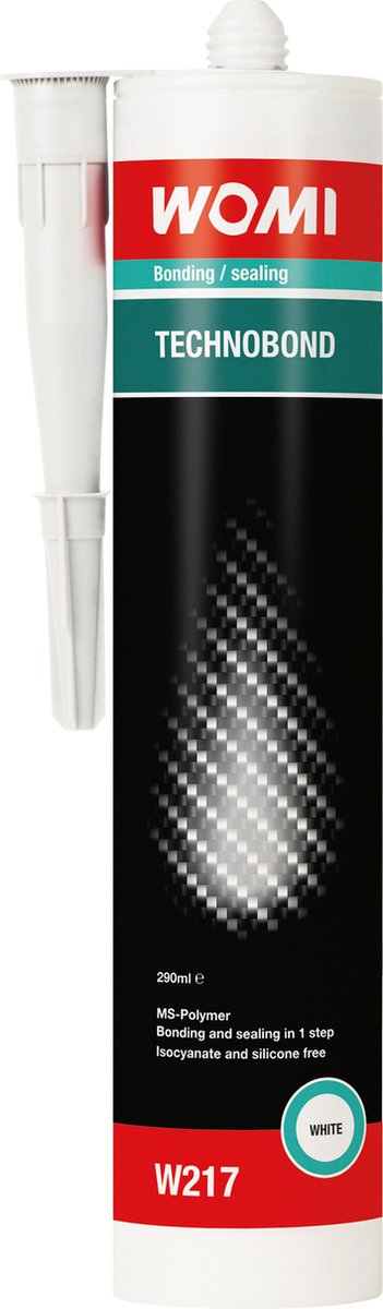 Colle de montage élastique Womi technobond blanche – 290 ml – flexible forte – finition blanche soignée – qualité de montage professionnelle