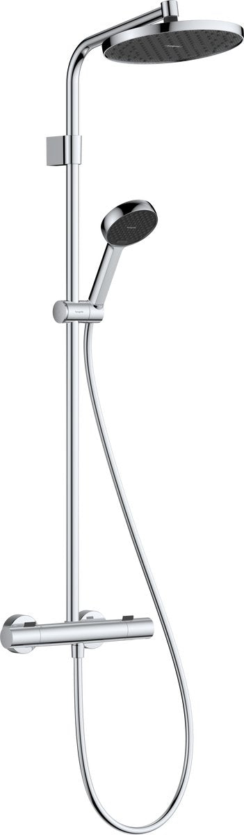 Hansgrohe activatera s - tube de douche - ecosmart+ économie d'eau - thermostat ecostat - taille 240 mm - 1 fonction jet - chrome