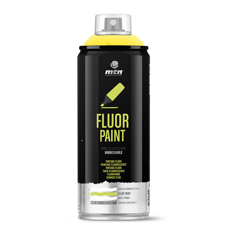 Mtn 1070470 - peinture pro fluor : jaune | 3 pièces
