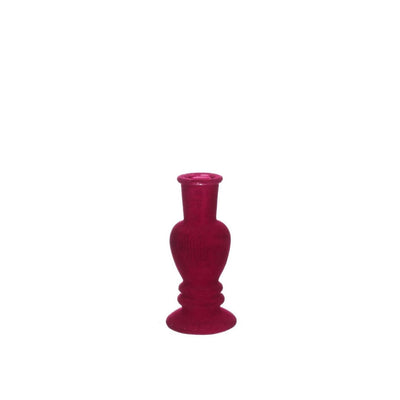 Idées bougeoir 4 saisons Venise velours flock cerise ø6cm