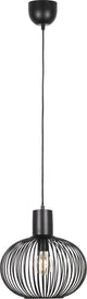 Trio gila - lampe suspendue - noir mat - excl. 1x e27 4 w - p: 33cm - montage au plafond - réglable en hauteur