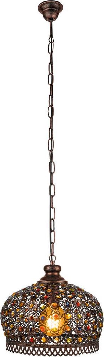 Lampe à suspension Eglo jadida - e27 - ø 33 cm - cuivre antique