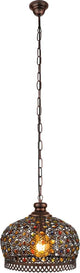 Lampe à suspension Eglo jadida - e27 - ø 33 cm - cuivre antique