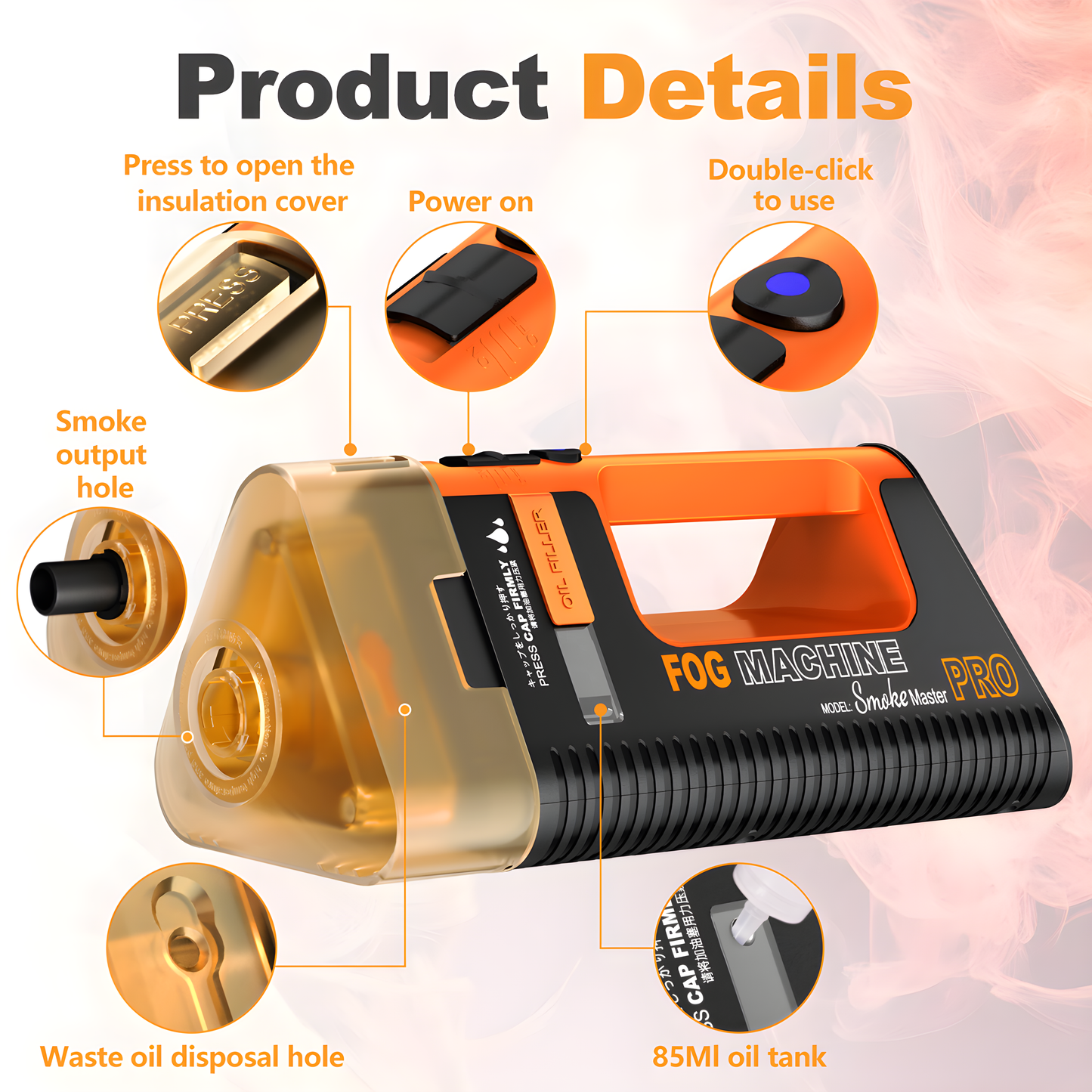 Machine à fumée portative Lensgo Smoke Master Pro