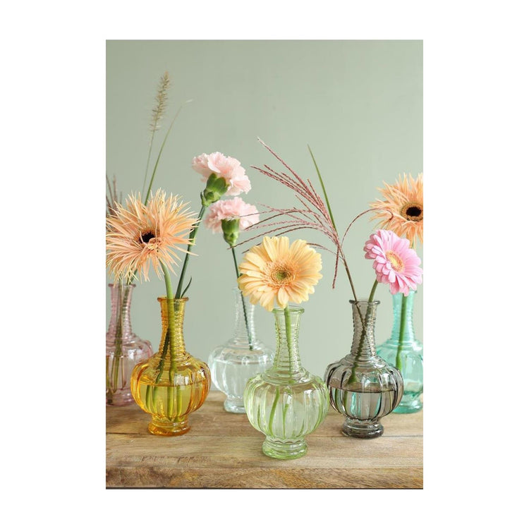 Idées 4 saisons vase trevi verre ø9xh15cm clair