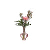 Idées 4 saisons vase trevi verre ø9xh15cm rose clair