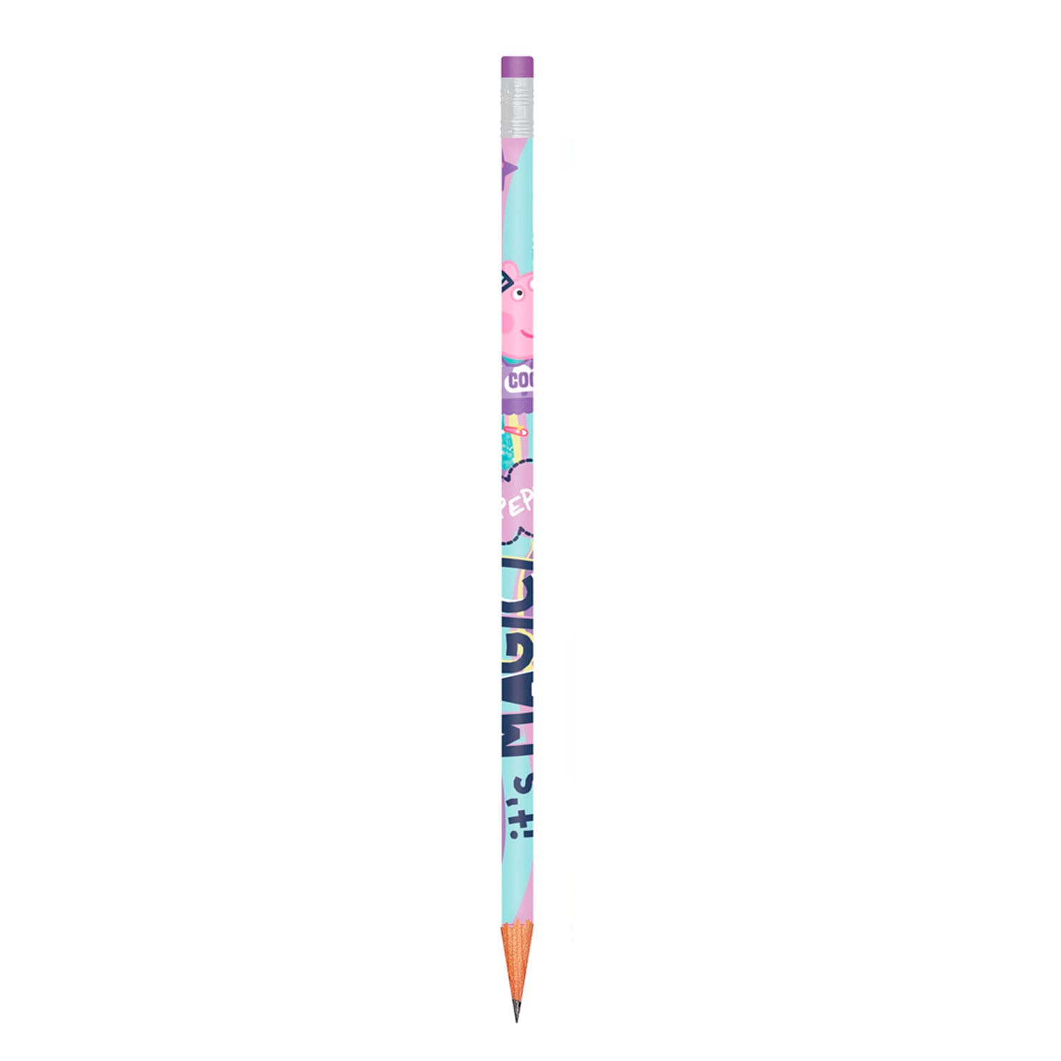 Crayon peppa cochon avec gomme peppa cochon