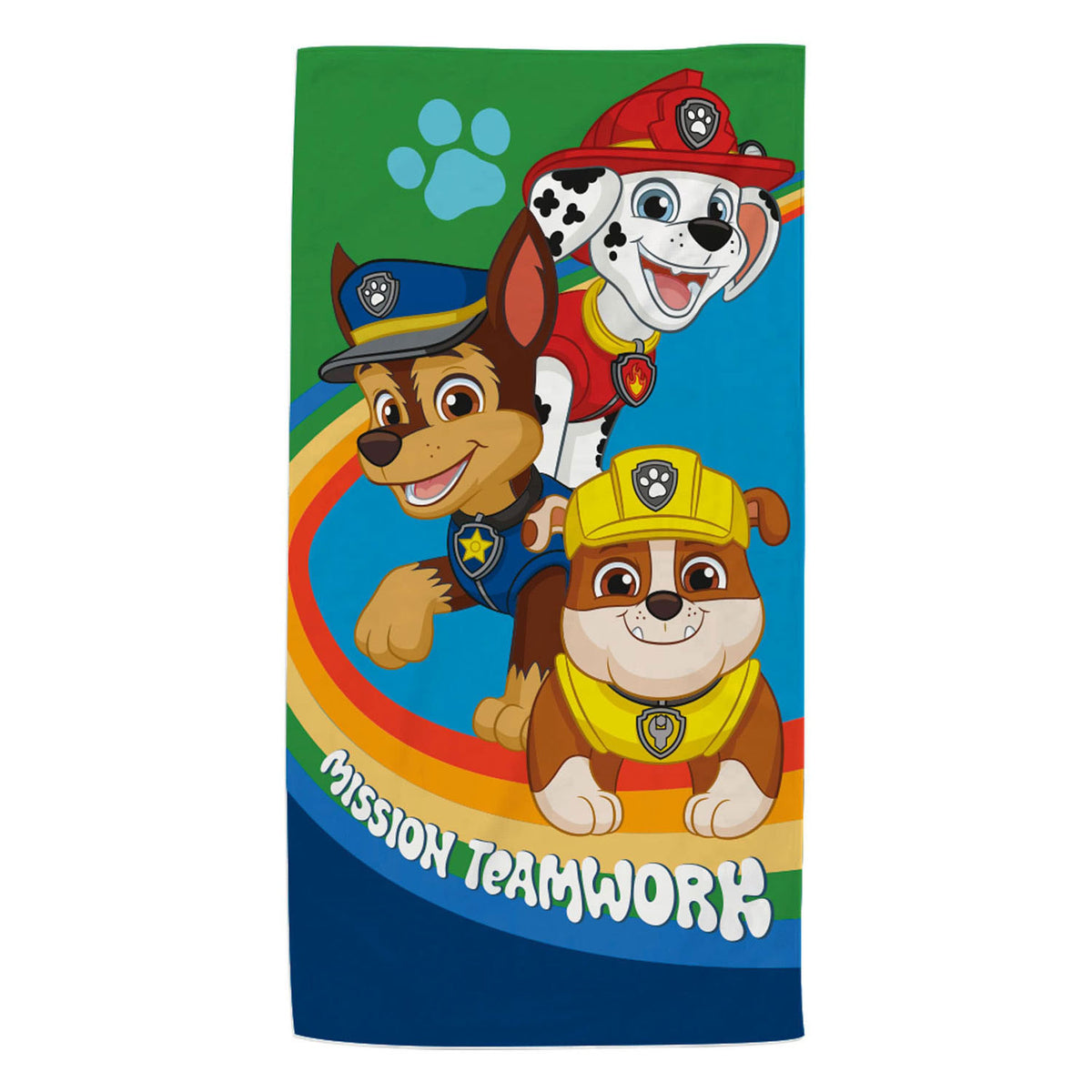 Serviette de plage de patrouille Paw 70x140cm