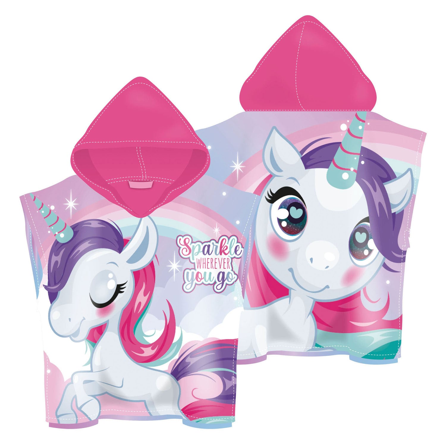 Serviette poncho licorne