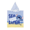 Serviette poncho point sur la plage