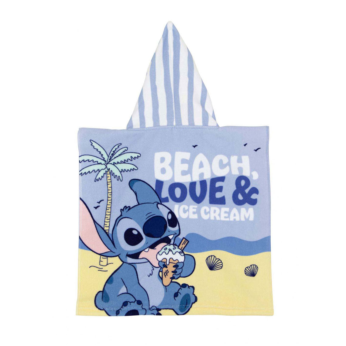 Serviette poncho point sur la plage