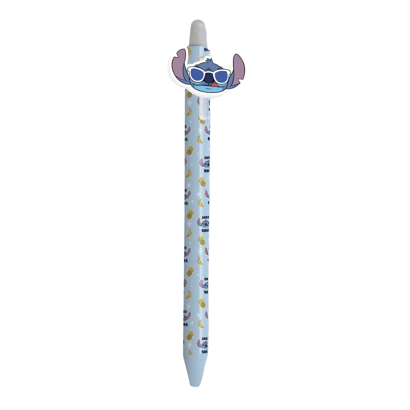 Stylo gel effaçable avec surpiqûre - bleu