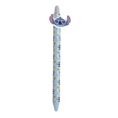 Stylo gel effaçable avec surpiqûre - bleu
