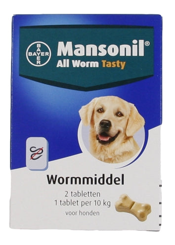 Chien de mansonil tous comprimés de verres