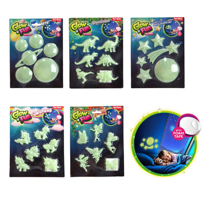 Toi-toys autocollants 3D brillent dans le noir 5ass