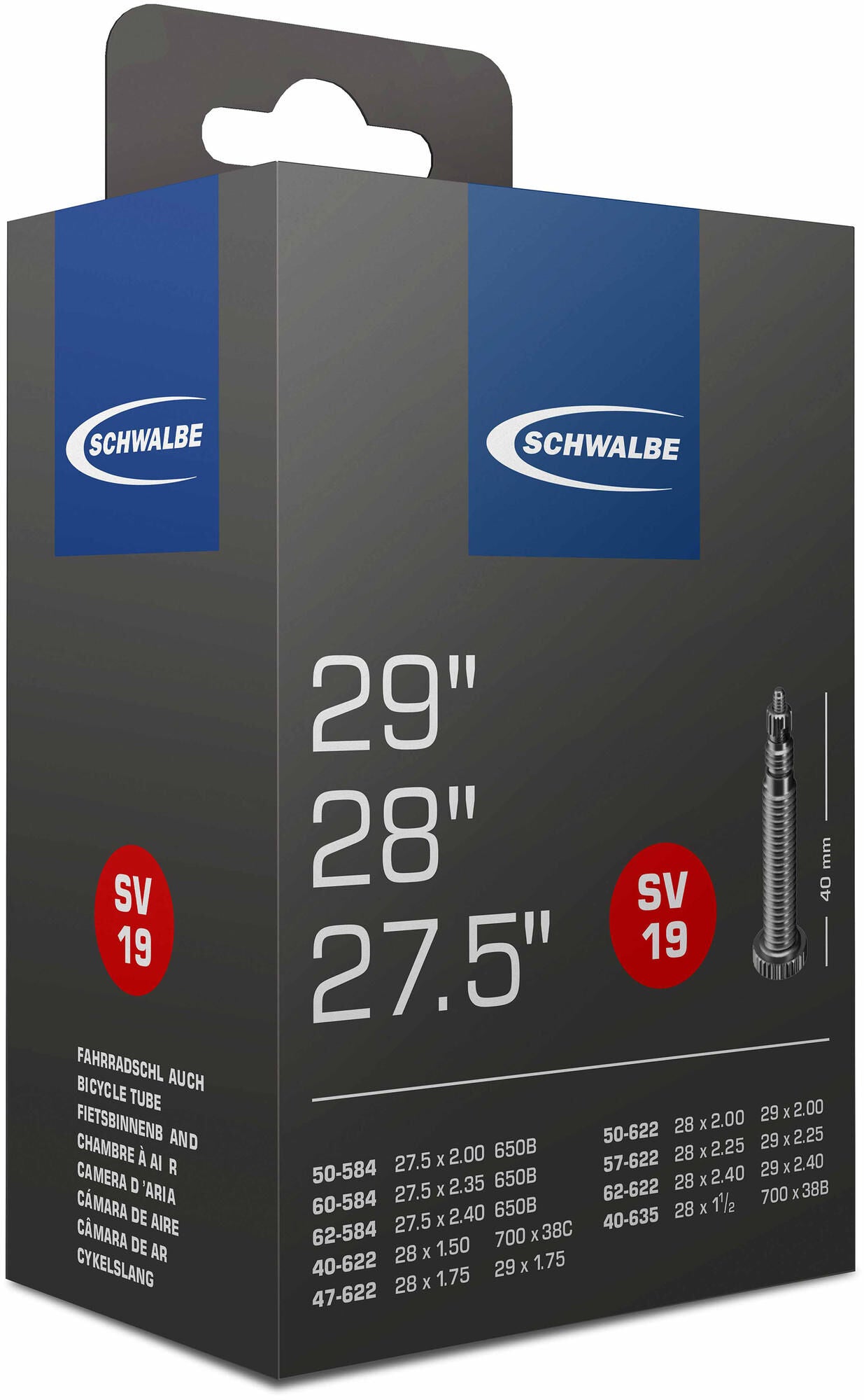 Tube Schwalbe # 19 40 62-584 635 SV40