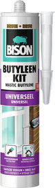 Mastic butylène Bison cartouche marron 300 ml, mastic pour joints, cadres de portes et fenêtres, appuis de fenêtre, panneaux muraux, à peindre, résistant à l'eau, résistant aux températures de -20°c à +80°c