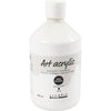 Peinture acrylique Creativ company, semi-brillante, opaque, blanche, 500 ml 1 flacon