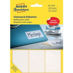 Étiquettes multifonctions avery 3324 blanches 192 pièces
