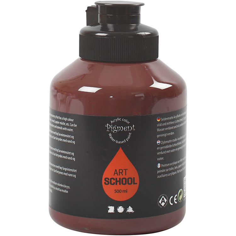 Peinture acrylique Creativ company, semi-brillante, opaque, terre d'ombre brûlée, 500 ml 1 flacon