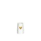 Idées vase 4 saisons avec coeur blanc ø6 h.9 cm