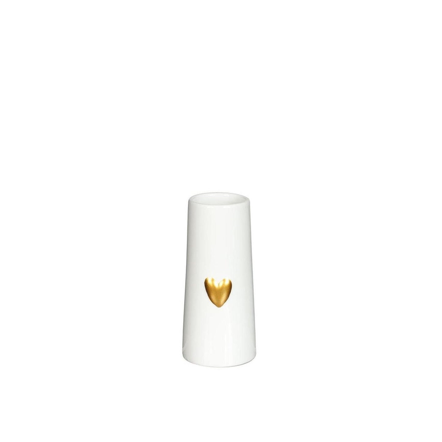 Idées vase 4 saisons avec coeur blanc ø6 h.13 cm