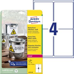 Ty heavy du labels avery zweckform 99,1 x 139 mm 80 pièces