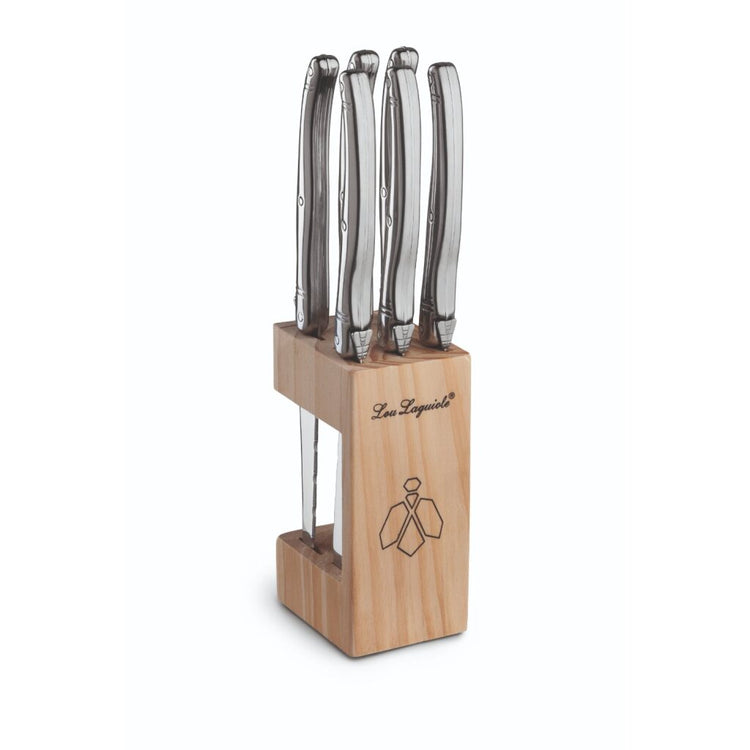 Lou Laguiole Lou Laguiole Steak Couteaux 6 pièces + bloc en bois