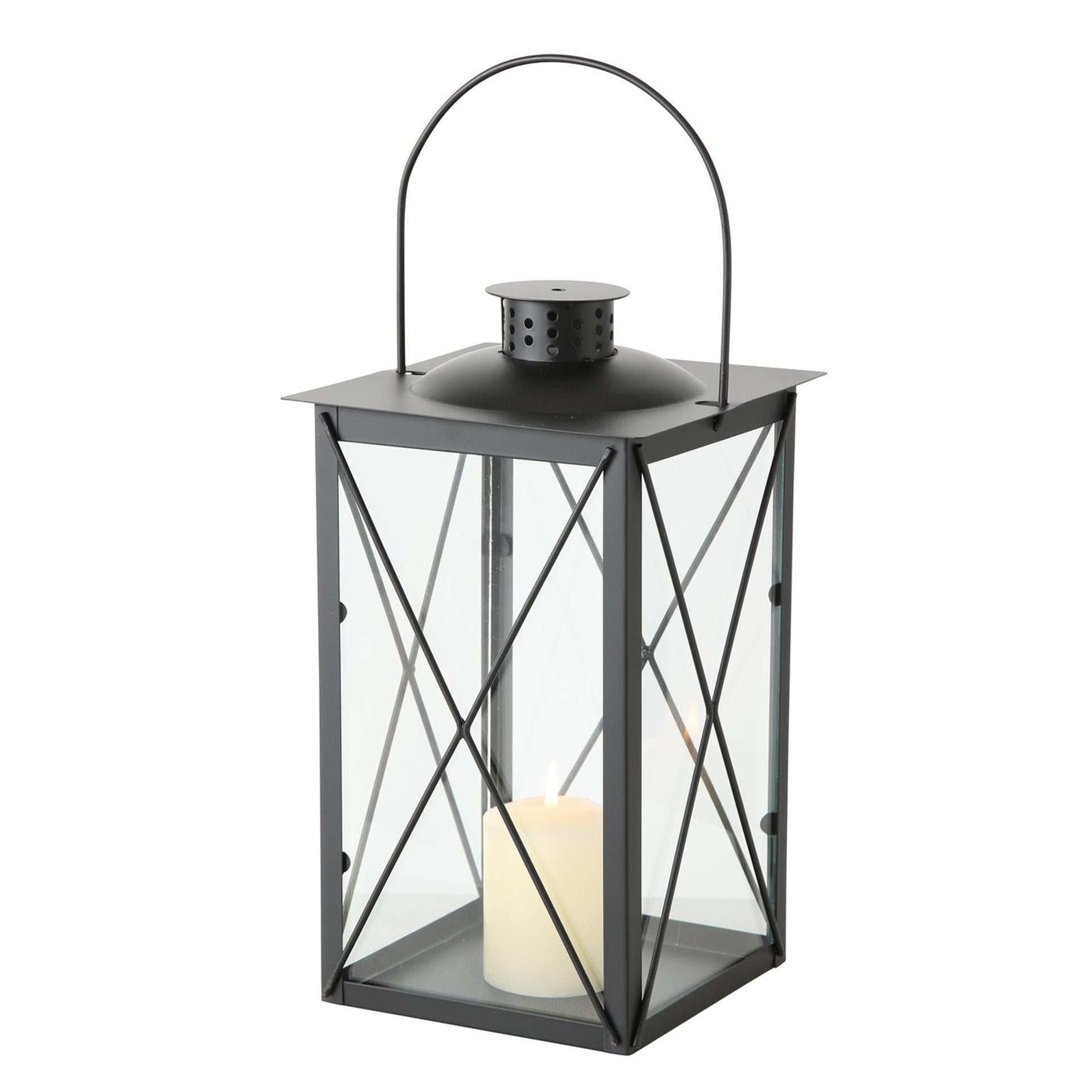 Lanterne de maison Boltze métal noir 17x30cm