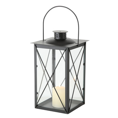 Lanterne de maison Boltze métal noir 17x30cm