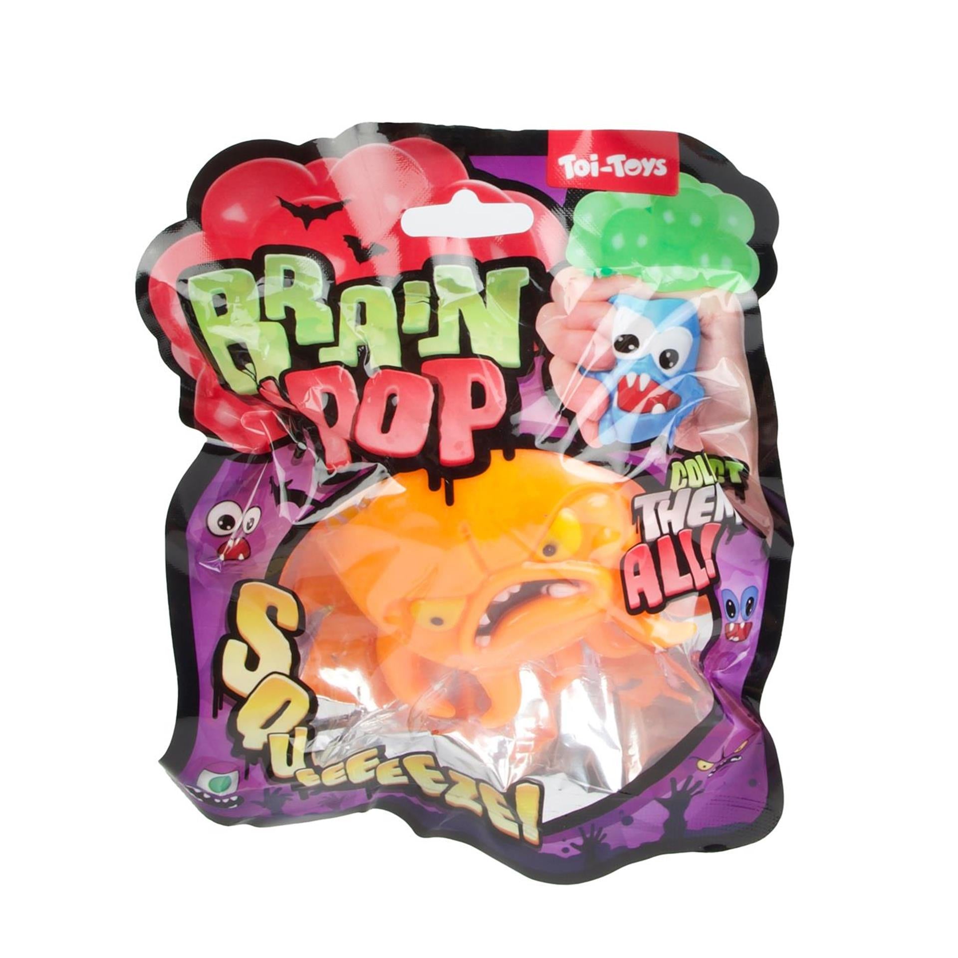 Toi-toys figurine à presser amusante brain pop