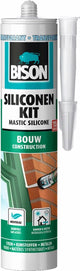 Mastic silicone Bison construction transparent 300ml | 12 pièces