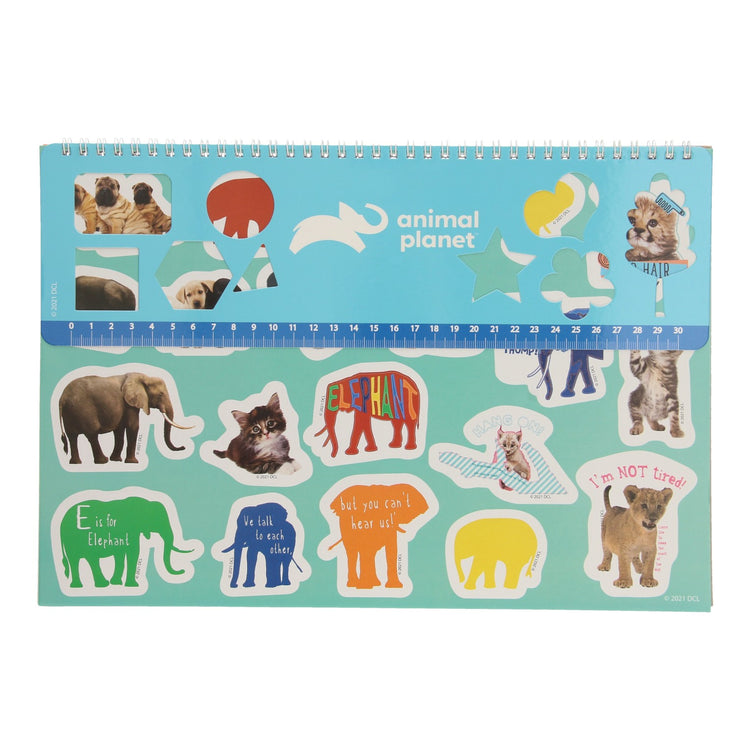 Sketch Block Planet Animal avec des autocollants