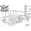 Coloriage tom jerry avec pochoir et autocollant