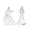 Coloriages de princesse Disney avec pochoir et autocollant