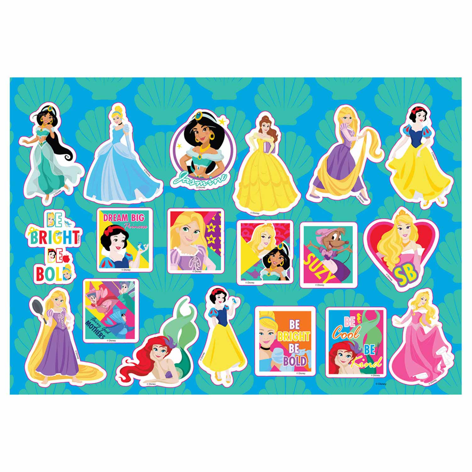 Coloriages de princesse Disney avec pochoir et autocollant