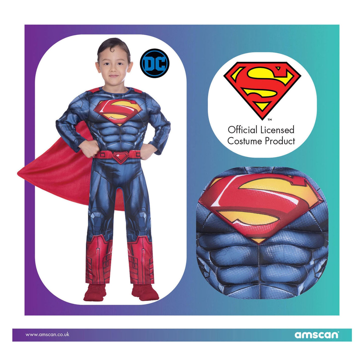 Costume pour enfants Superman Classic, 4-6 ans