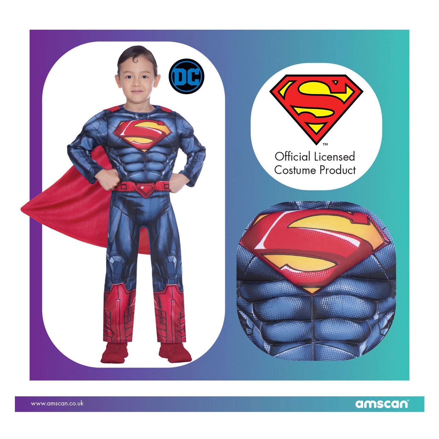 Costume pour enfants Superman Classic, 6-8 ans