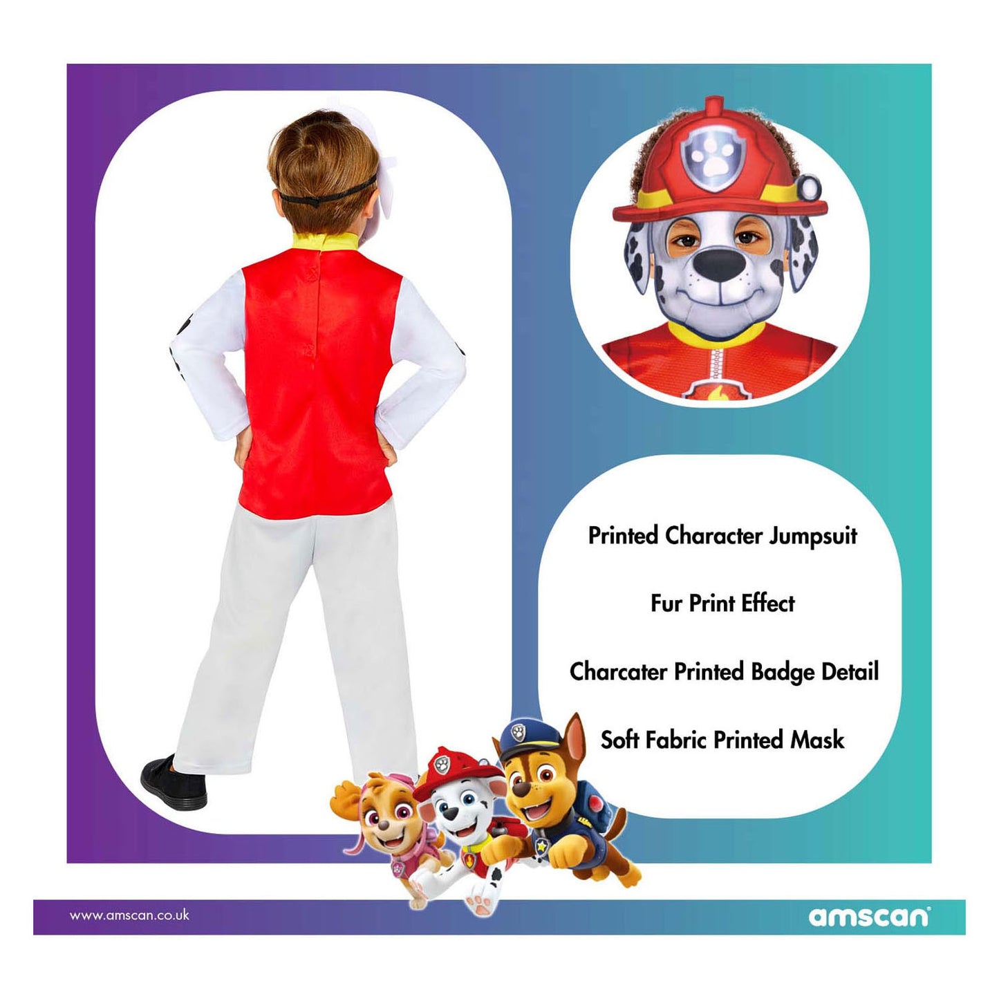 Ensemble de robe de patrouille Paw Marshall 3-4 ans