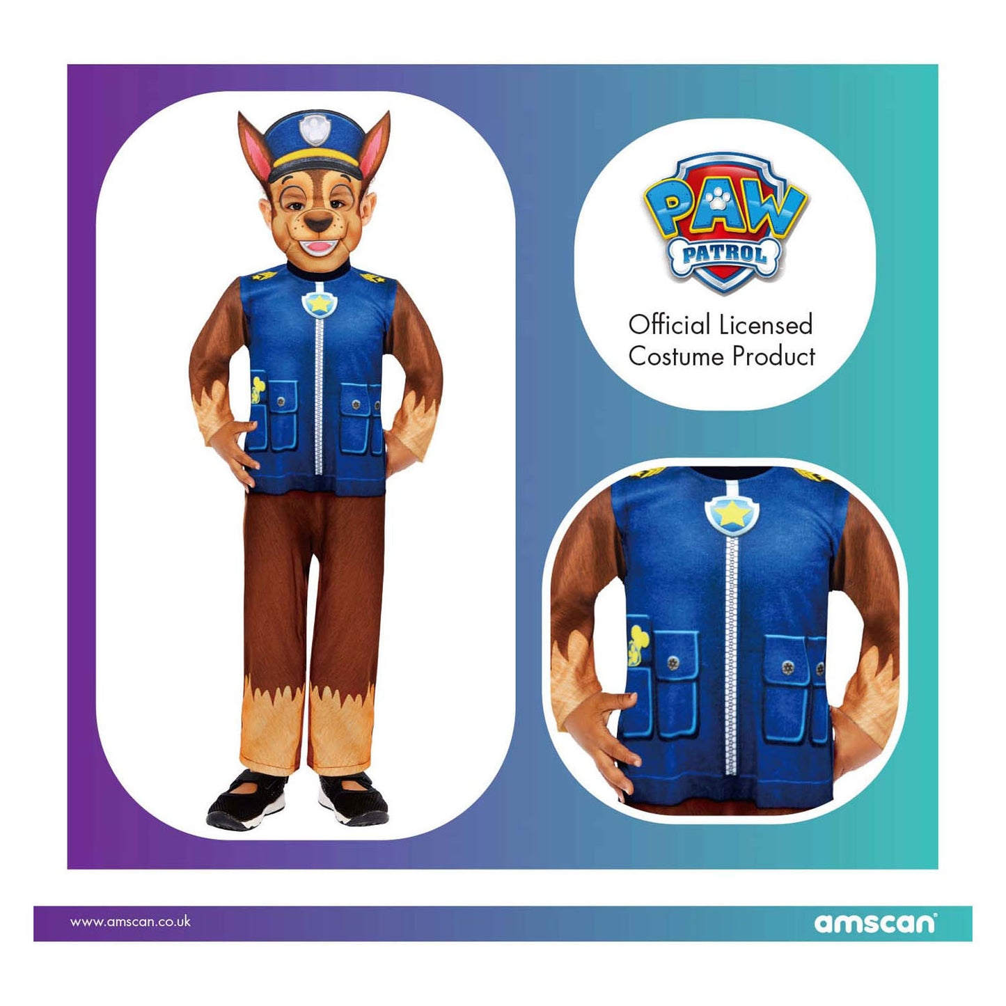 PAW PATROL'S Children's Costume Chase, 3-4 ans