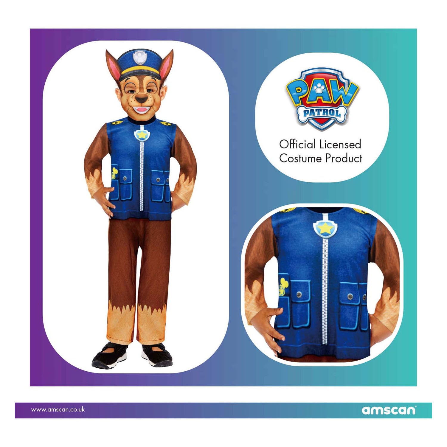 PAW PATROL'S Children's Costume Chase, 3-4 ans